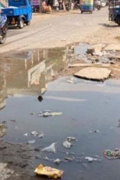 Sewer water flowing in Rajatalab